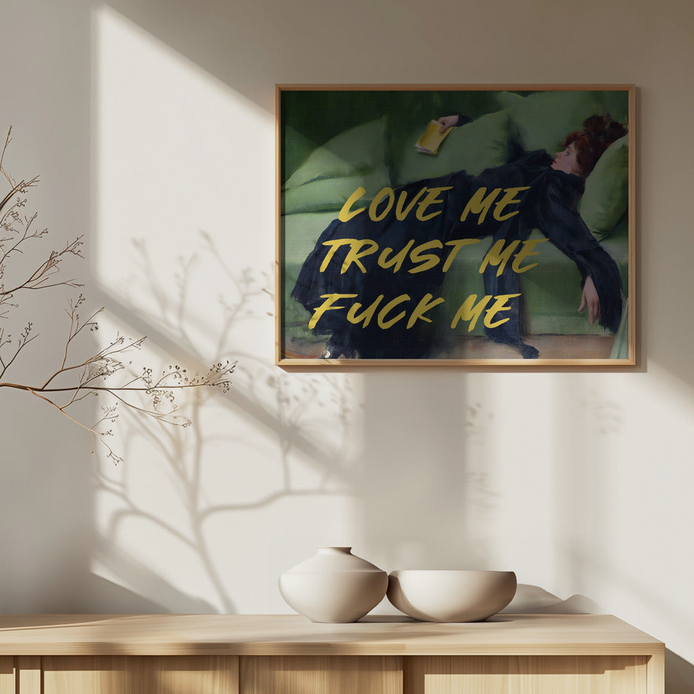 Liebe mich, vertrau mir, fick mich / Gelbe Version | Poster