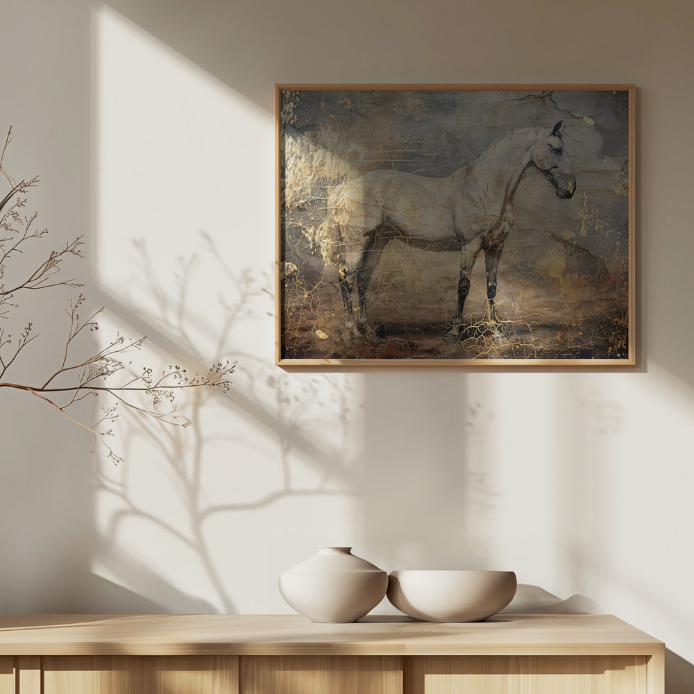 Pferd Vintage Kunst Illustration 06 | Poster