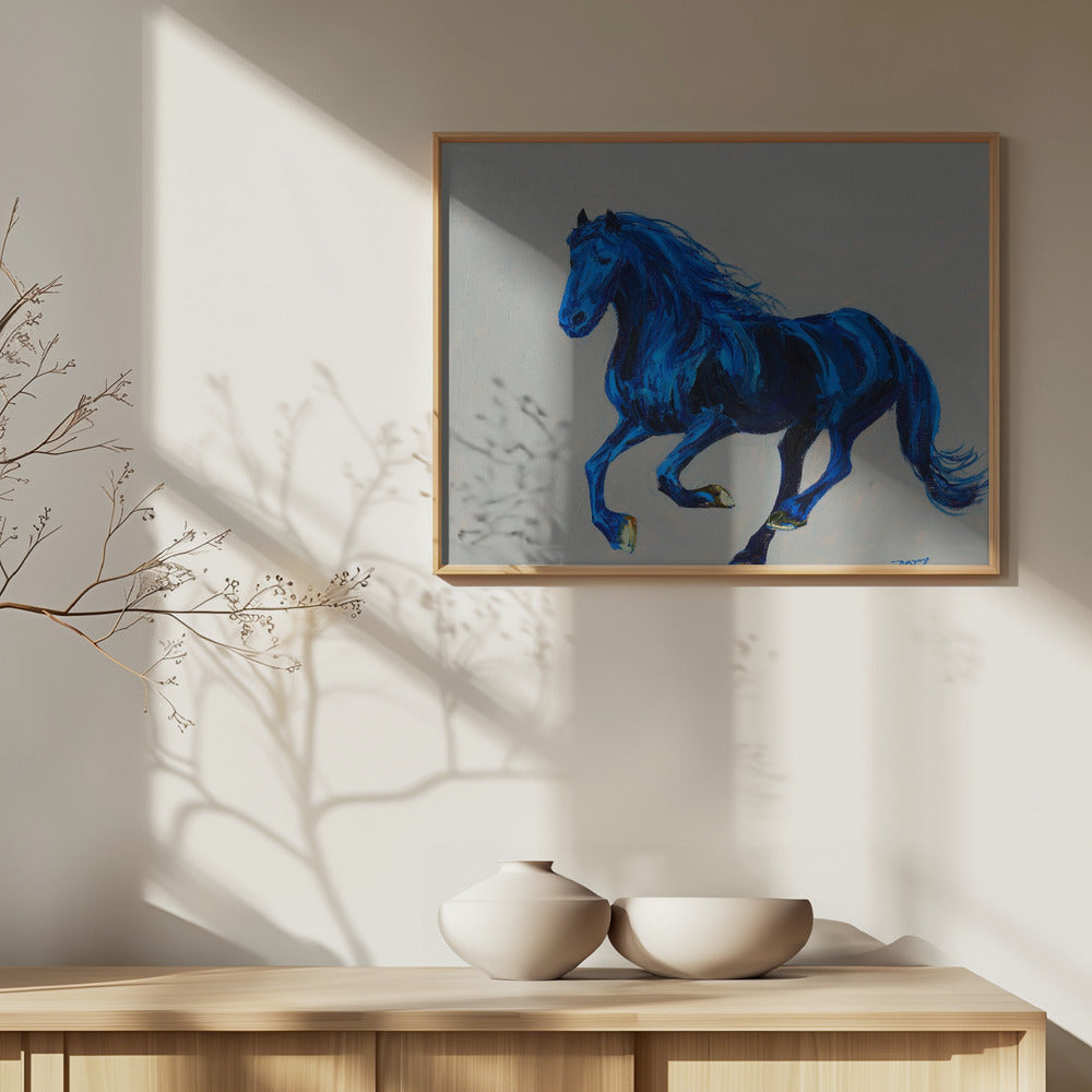 Ein blaues Pferd | Poster