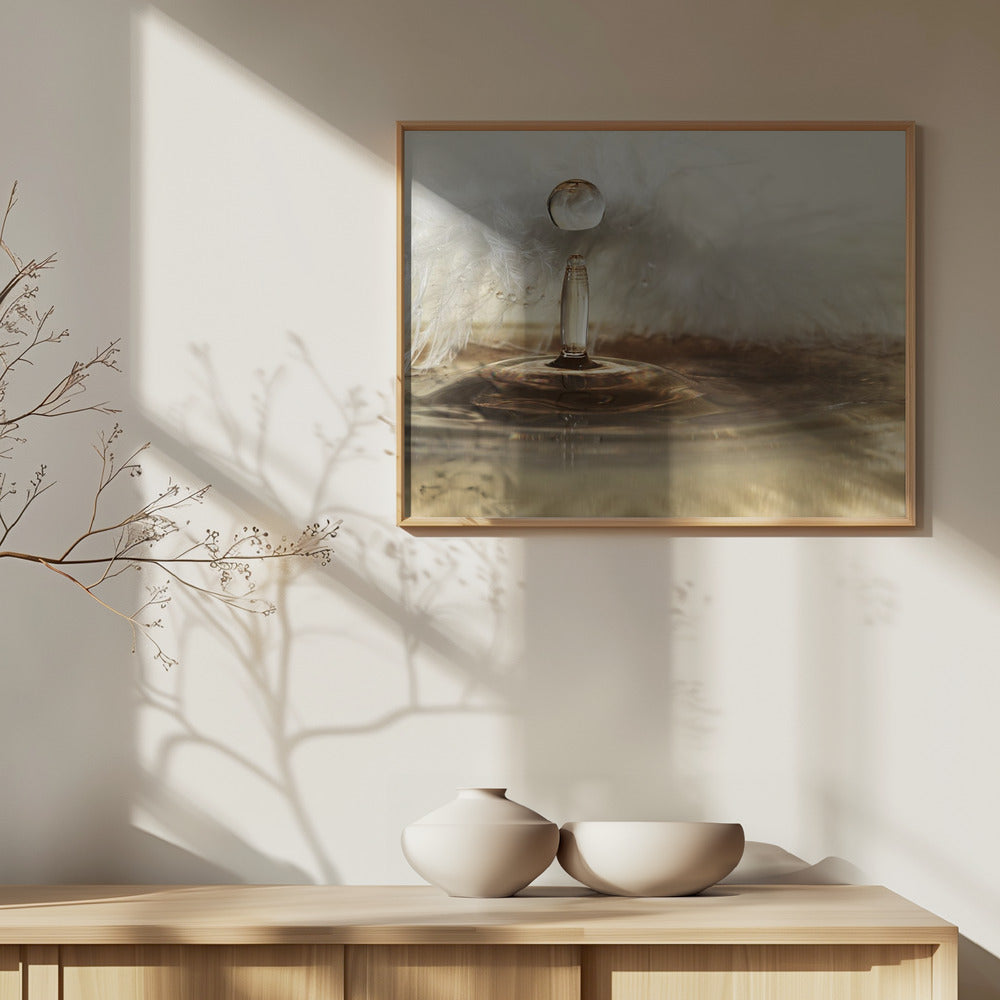 Kultaiset höyhenpisarat | Julisteet - Taidevedokset