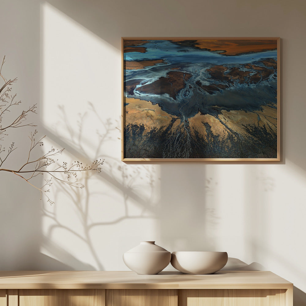 Kalifornian ilmakuva - Aavikko ylhäältä päin | Julisteet - Taidevedokset