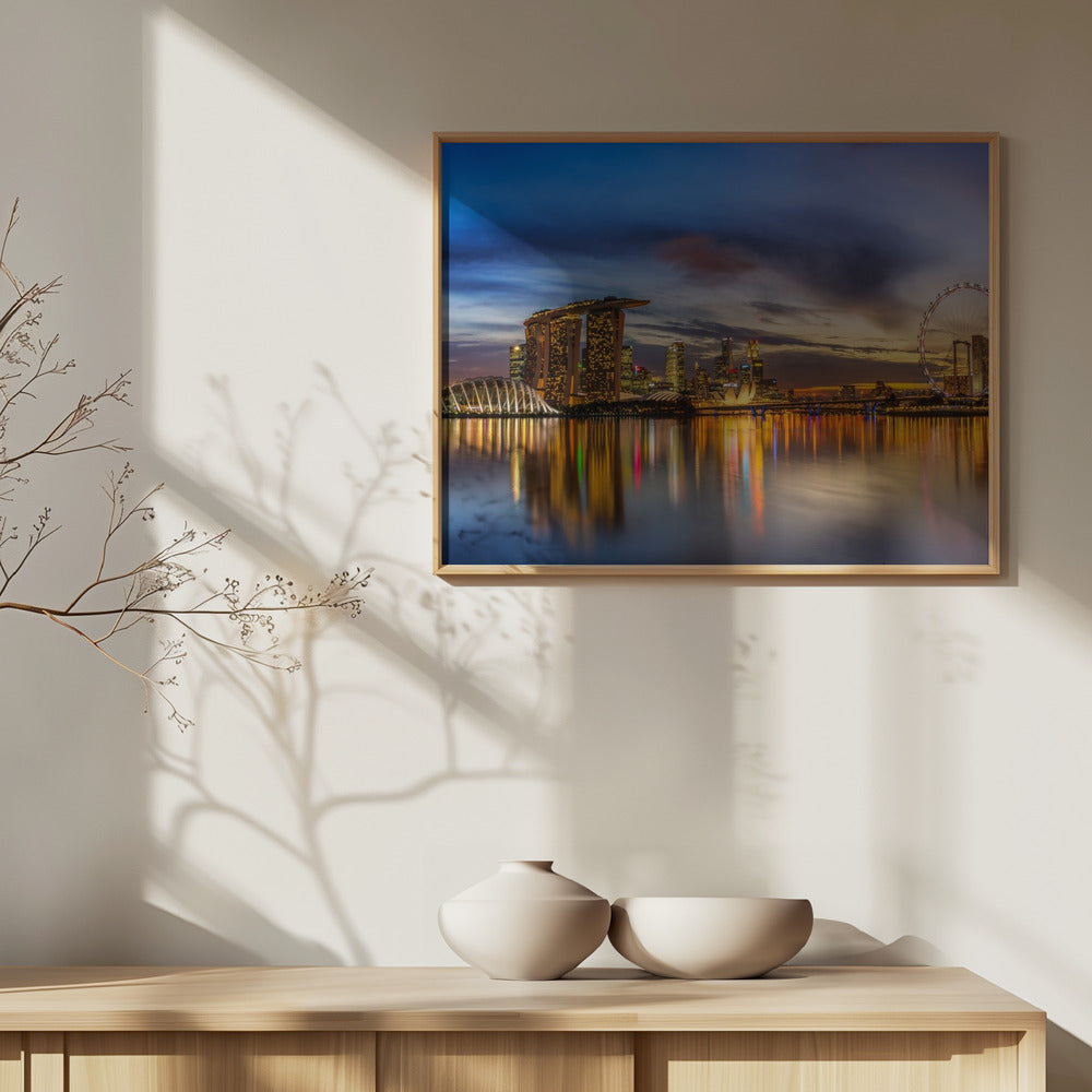 Auringonlasku lahden rannalla | Julisteet - Taidevedokset