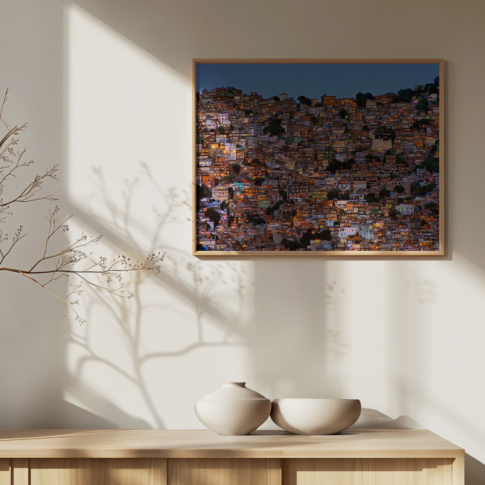 Nightfall in the Favela da Rocinha | Poster