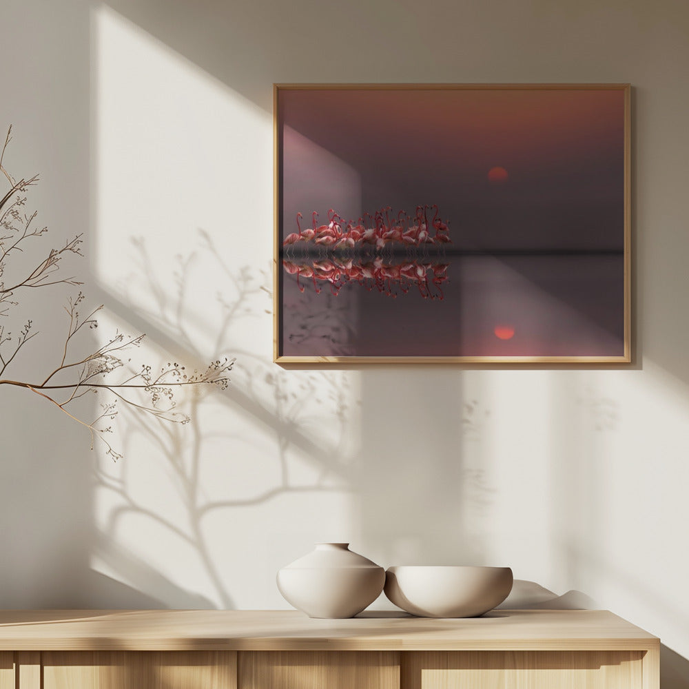 fioletowy zachód słońca | Plakaty - Wydruki Artystyczne