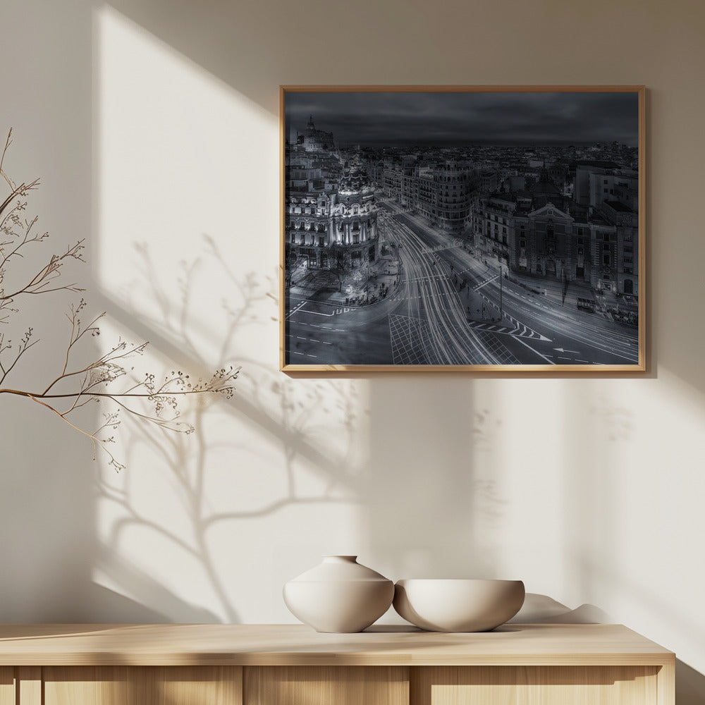 Lichter der Stadt Madrid | Poster - Kunstdruck