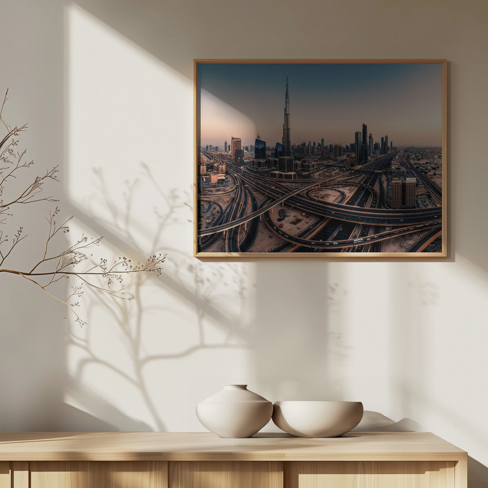 Dubain horisonttiin panoraama | Julisteet - Taidevedokset