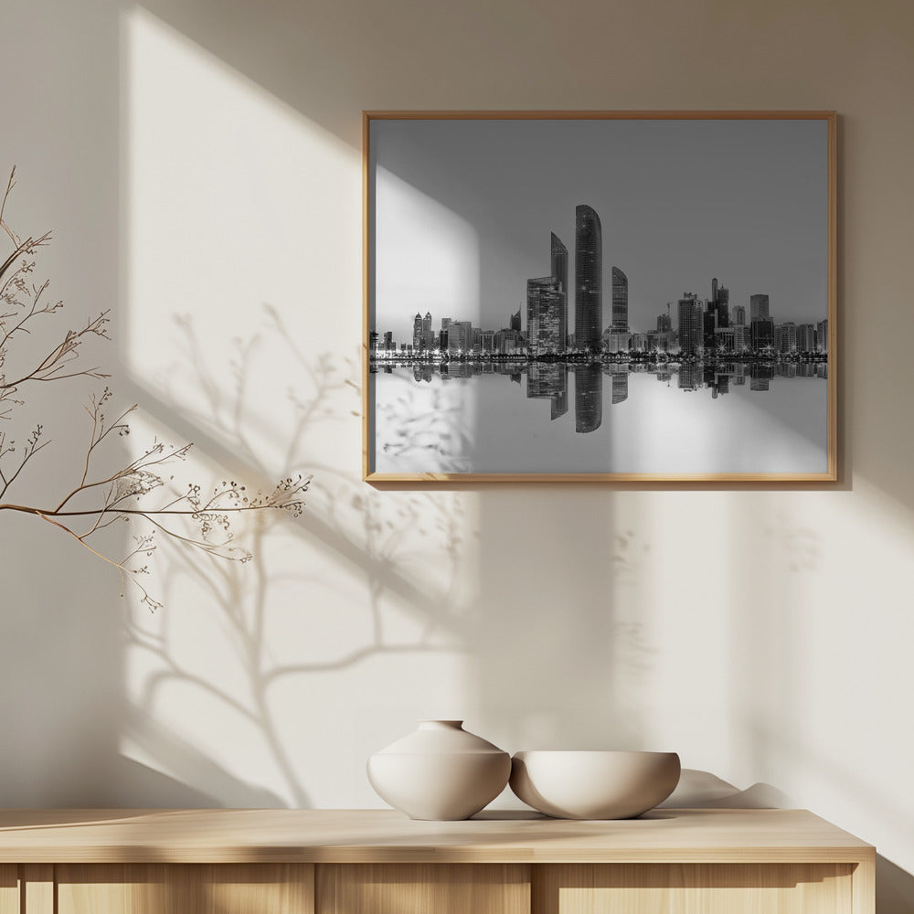 Abu Dhabin kaupunkien heijastus | Julisteet - Taidevedokset