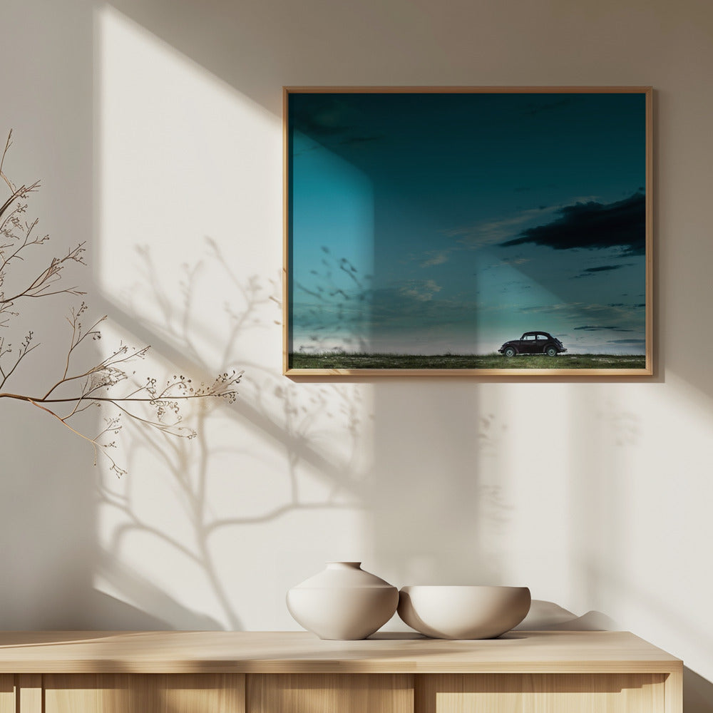 El VW Escarabajo Rojo | Posters  - Impresiones de Arte