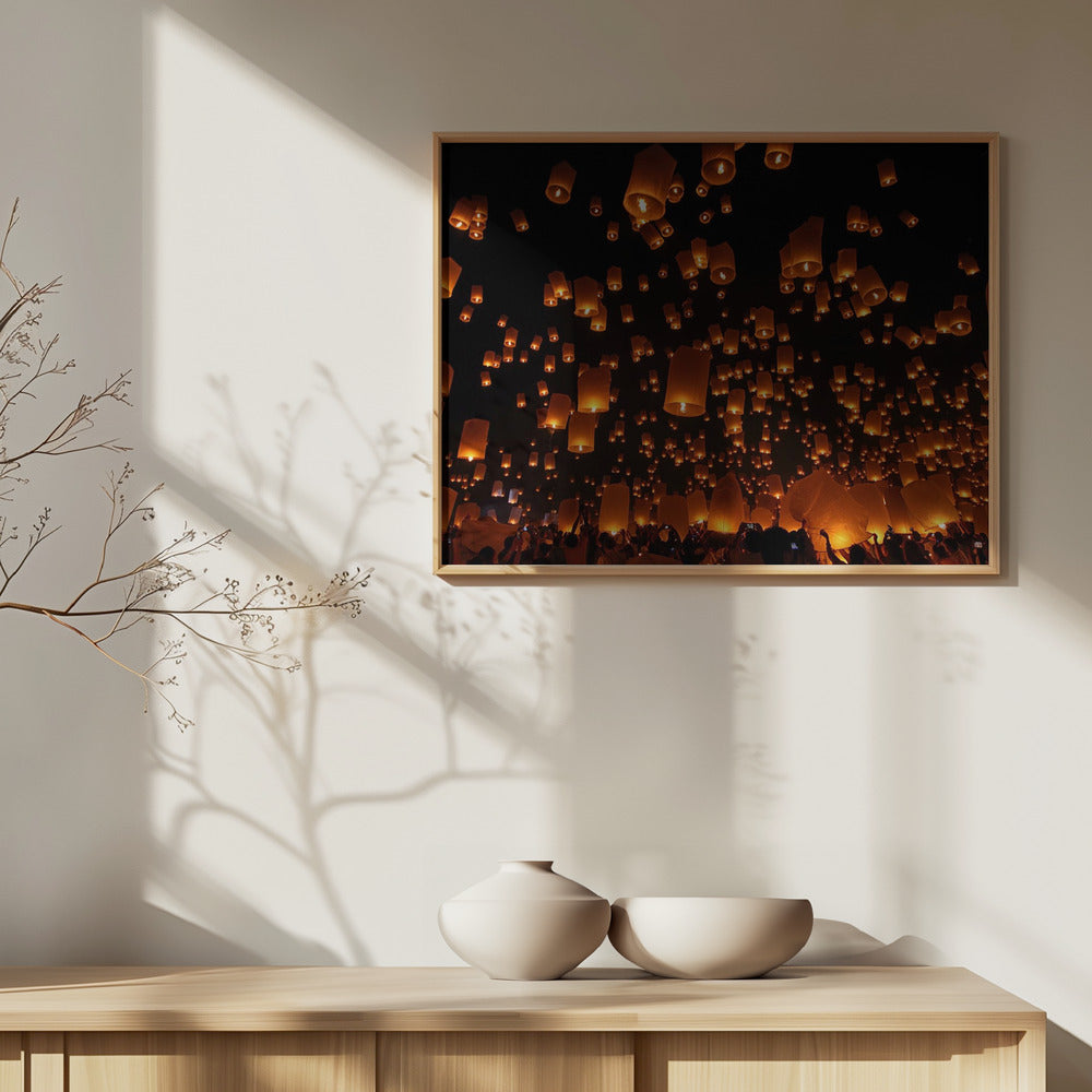 Kelluvat lyhdyt | Julisteet - Taidevedokset