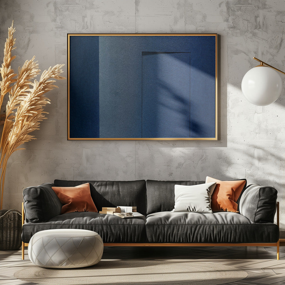 Blue minimalism or a secret door | Poster