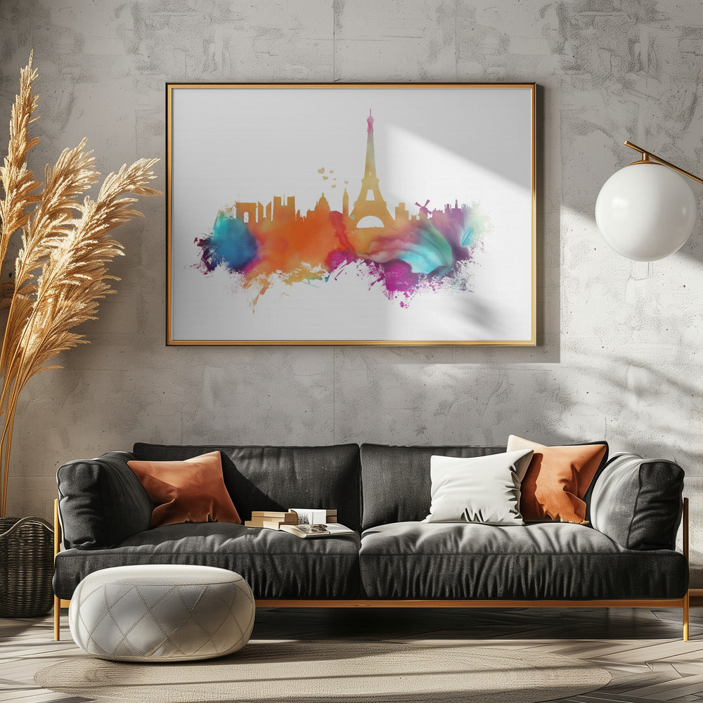 Paris France Skyline Sport Art (2) | Poster