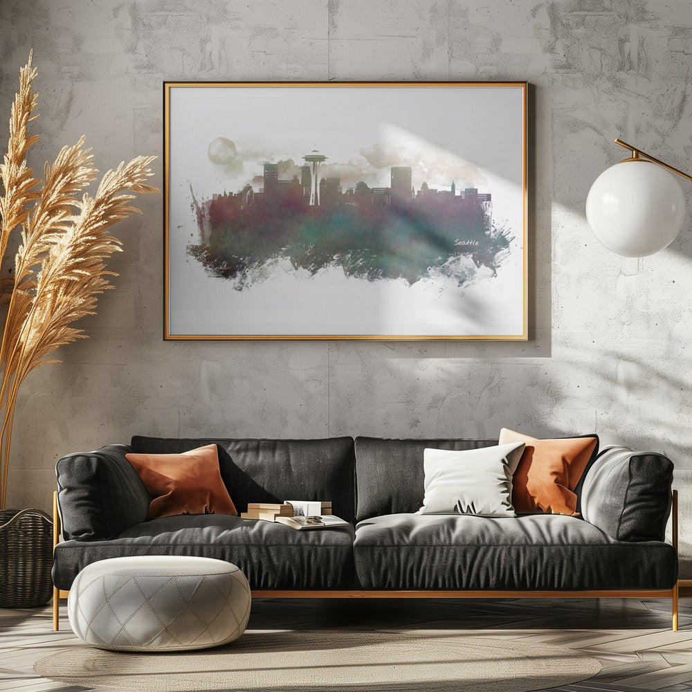 Seattle Usa Skyline City Art (2) | Poster