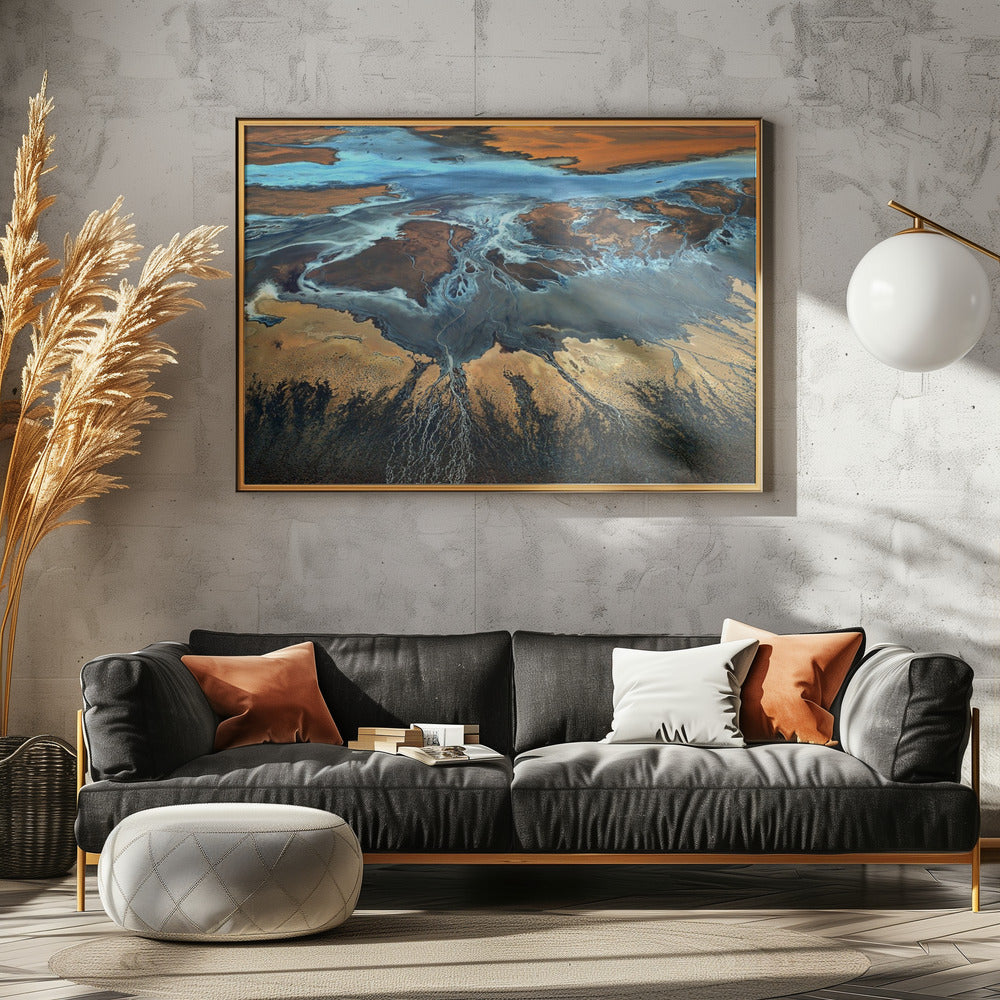 Kalifornian ilmakuva - Aavikko ylhäältä päin | Julisteet - Taidevedokset