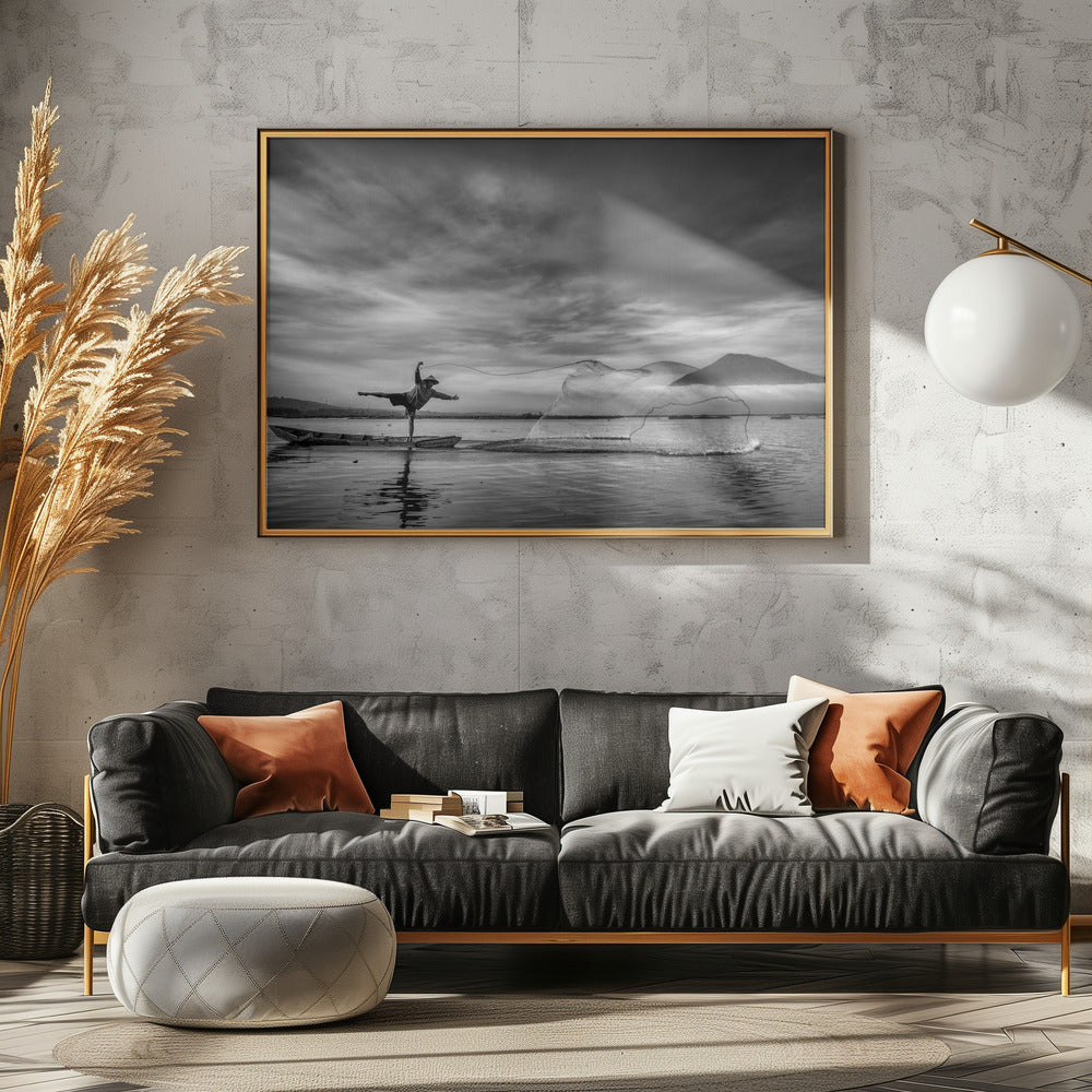 mies verkkojen takana | Julisteet - Taidevedokset