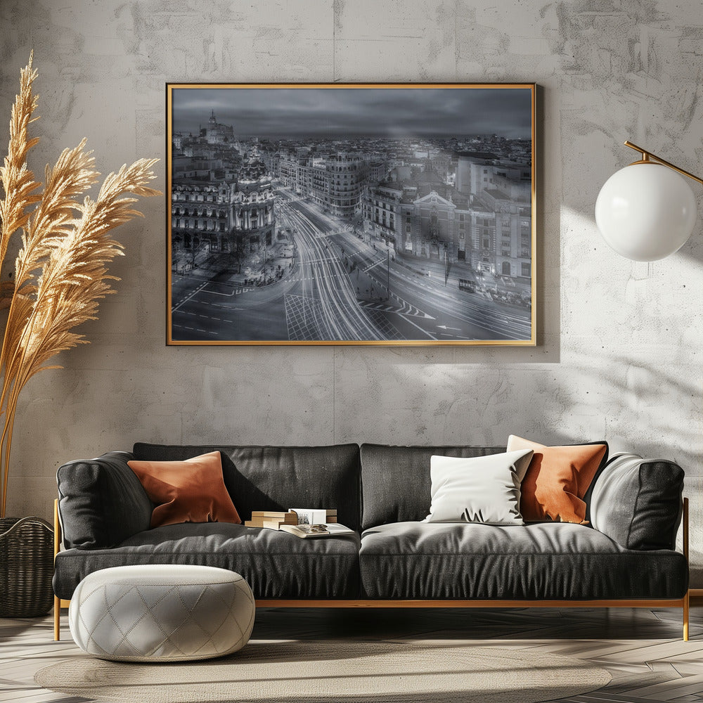 Lichter der Stadt Madrid | Poster - Kunstdruck