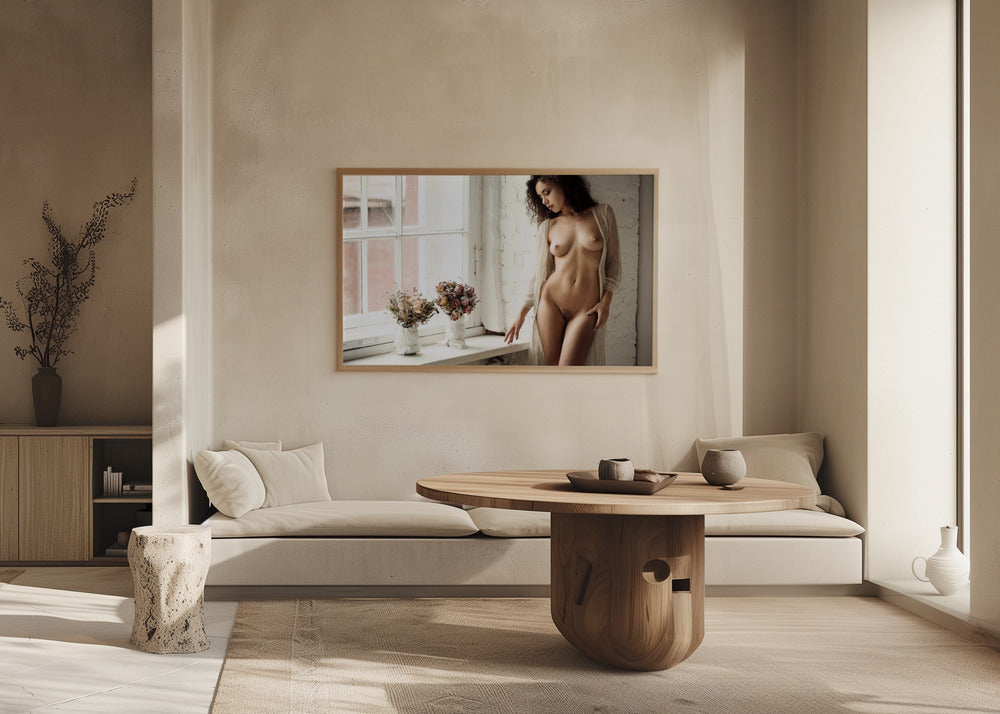 Porträt mit Blumen | Poster