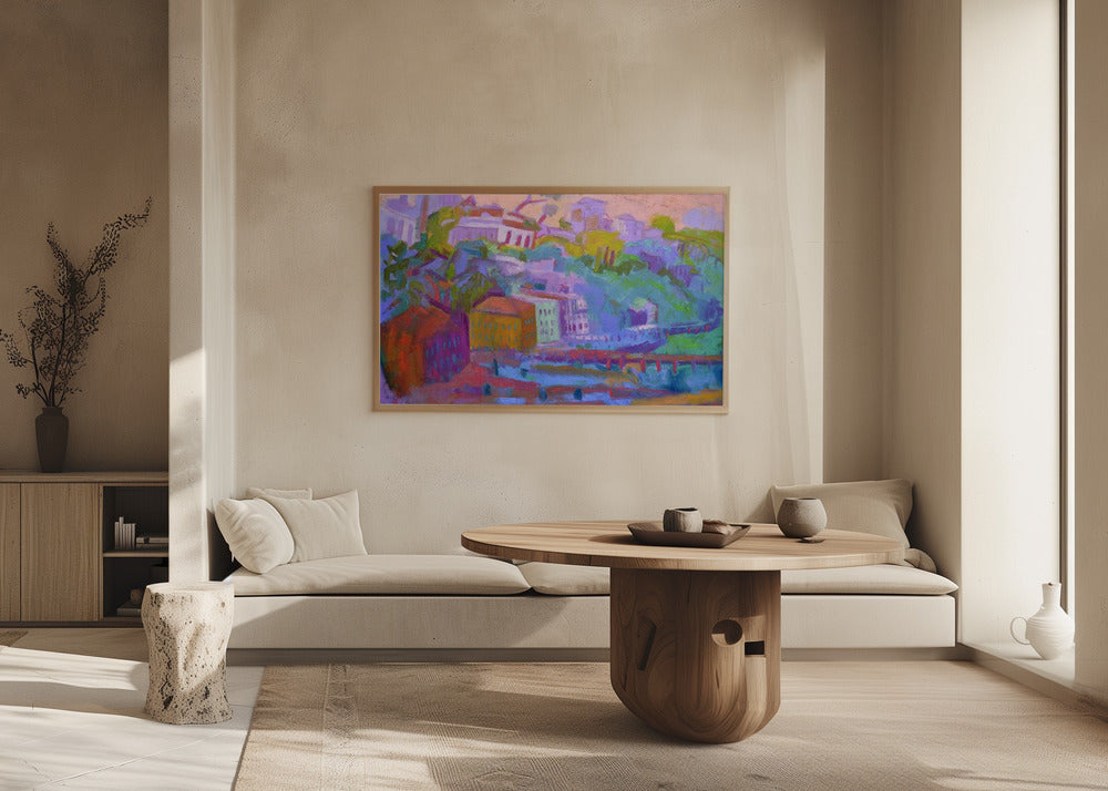 Bunte Hügelszene | Poster