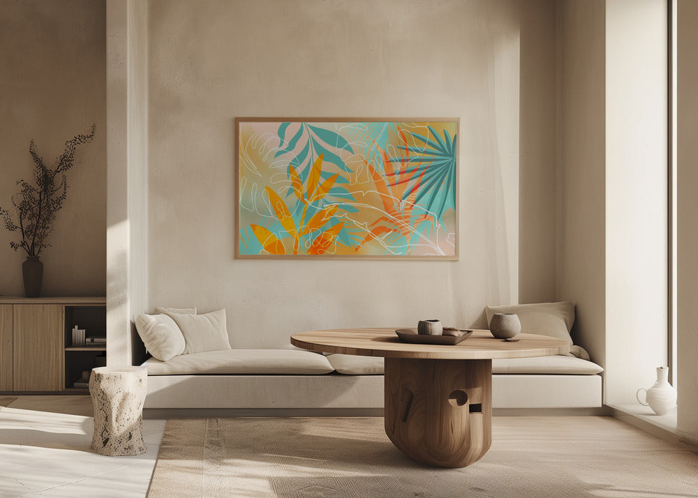 Tropical Summer Orange Turquoise | Poster