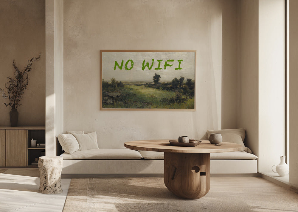 Kein WLAN / Ölgemälde Landschaft | Poster