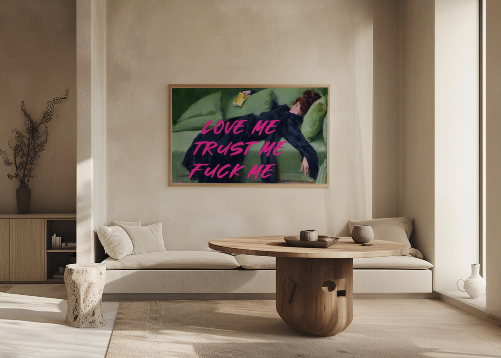 Liebe mich, vertrau mir, fick mich / Pinke Version | Poster