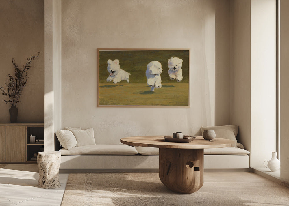 Three Dogs Running | Poster