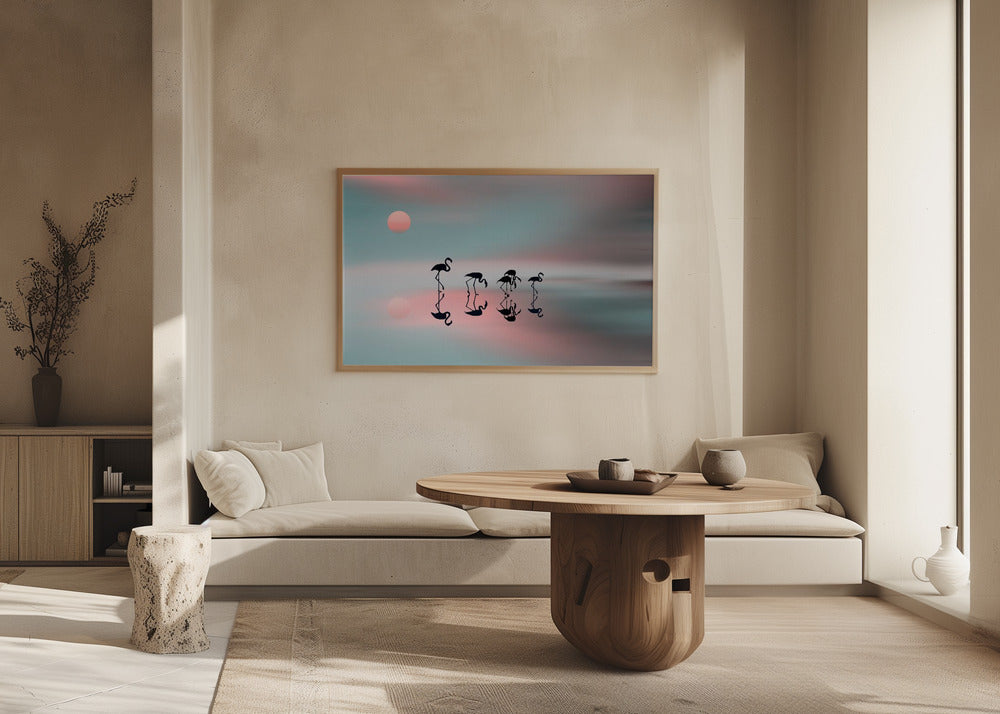 Perheflamingoja. Julisteet - Taidevedokset
