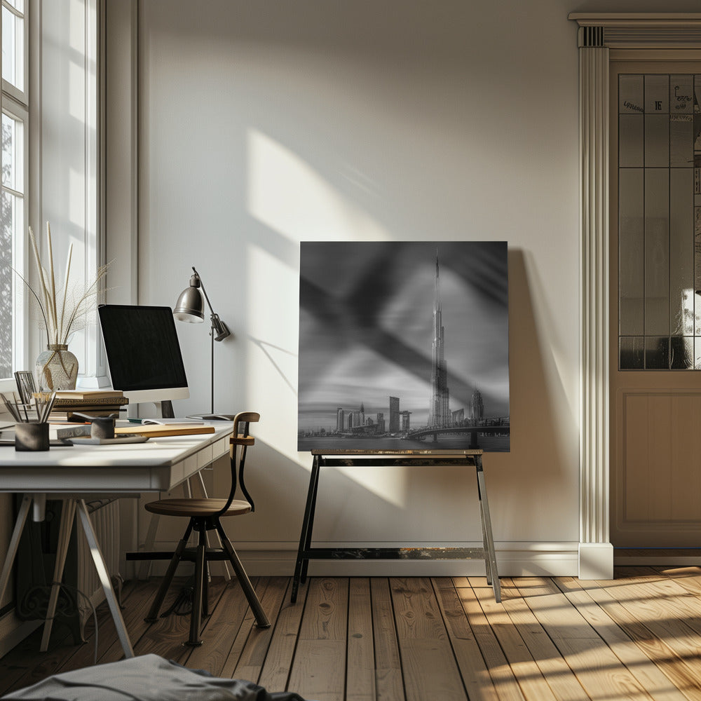 Dubai centrum bybillede, Dubai, UAE. | Lærredsbilleder