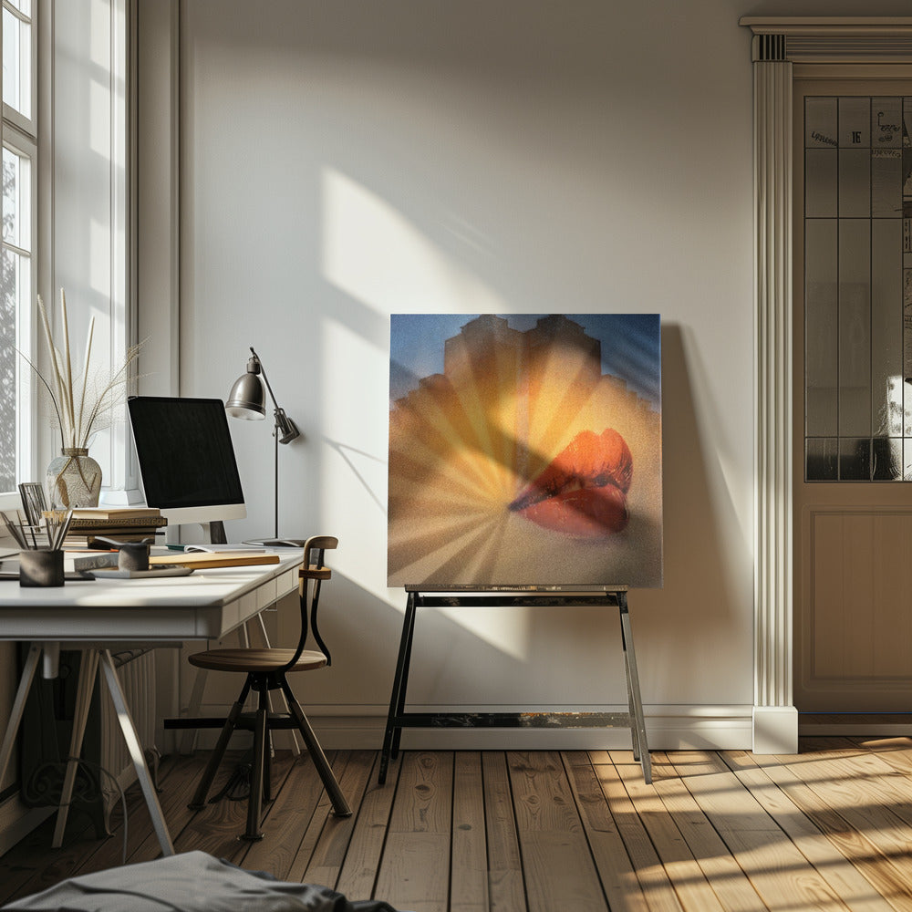 Pocałunek czerwonych ust | Wydruki na łótnie