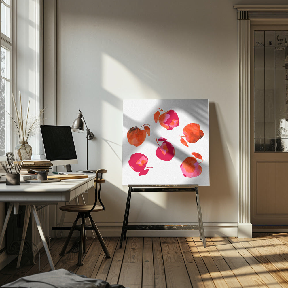 Apfel Chiffon Rosa Orange | Leinwand