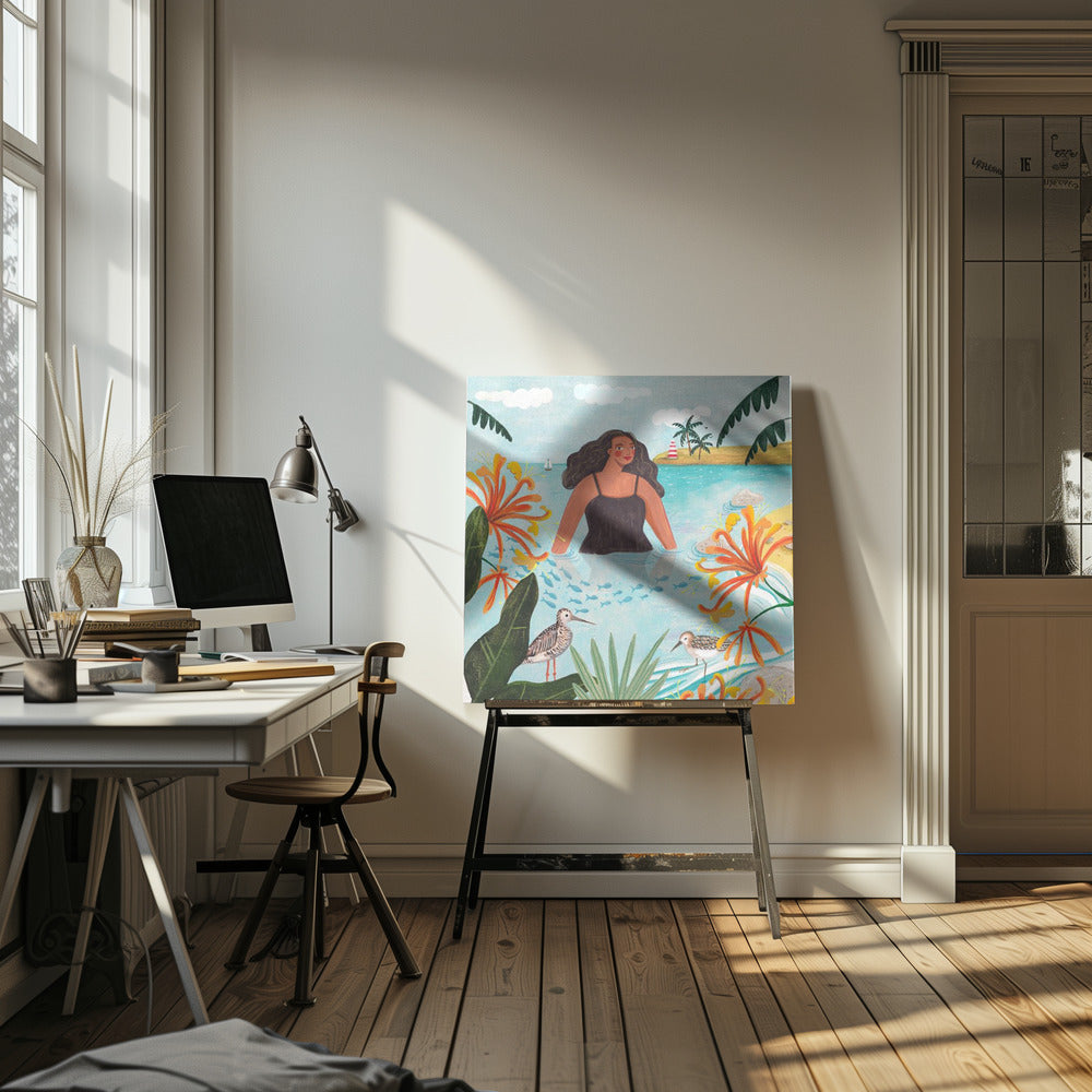 Marcher dans la mer | Tableaux sur Toile