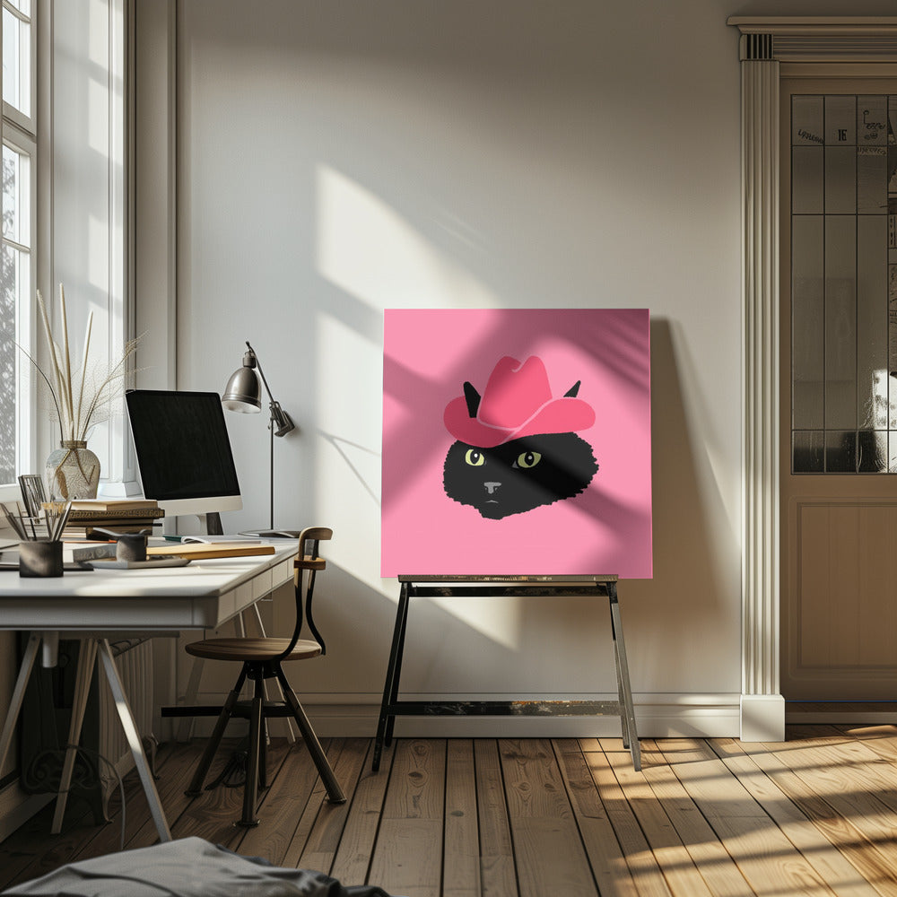 Marcy, die süße Cowgirl-Katze | Leinwand-Bilder