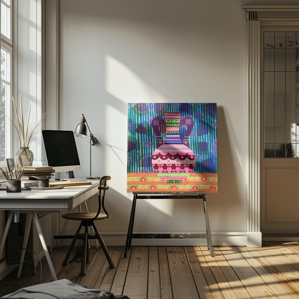 Vesimeloni ja maljakko | Canvastaulut