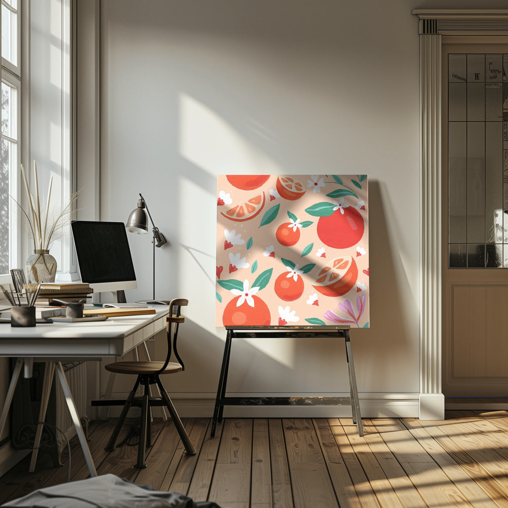 Zitrusmuster | Leinwand