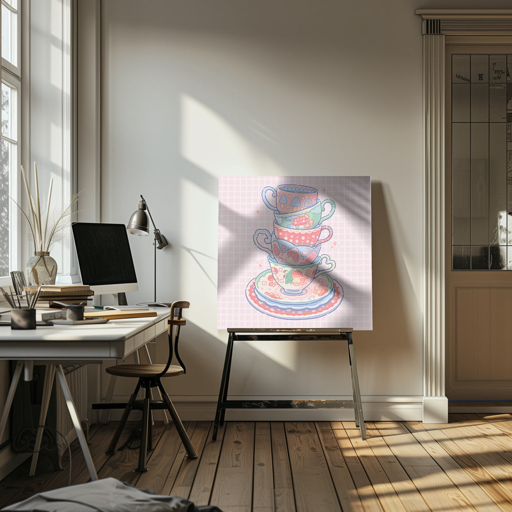 Teacup with Mushroom Patterns | Canvas
