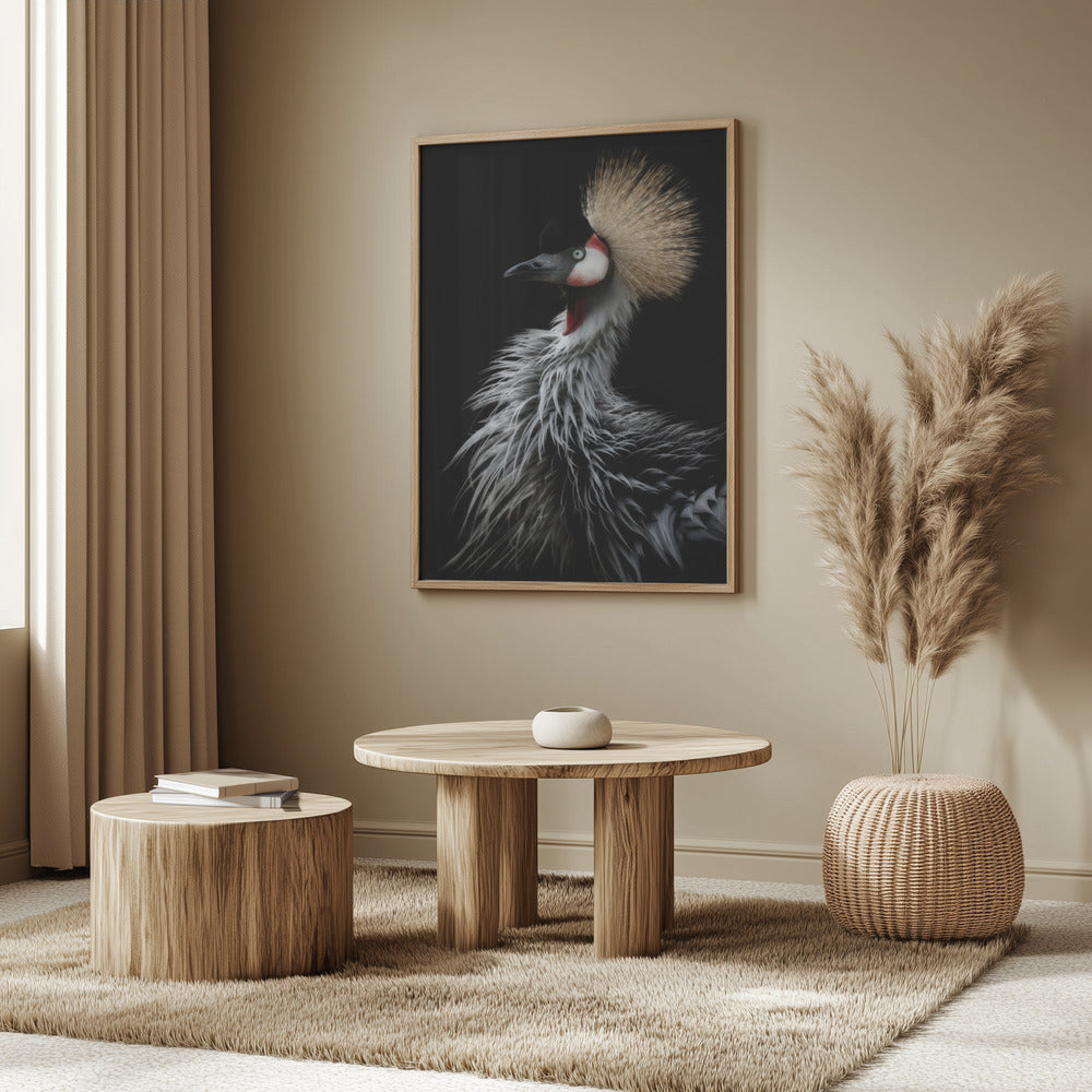 Crowned crane's portrait | Poster