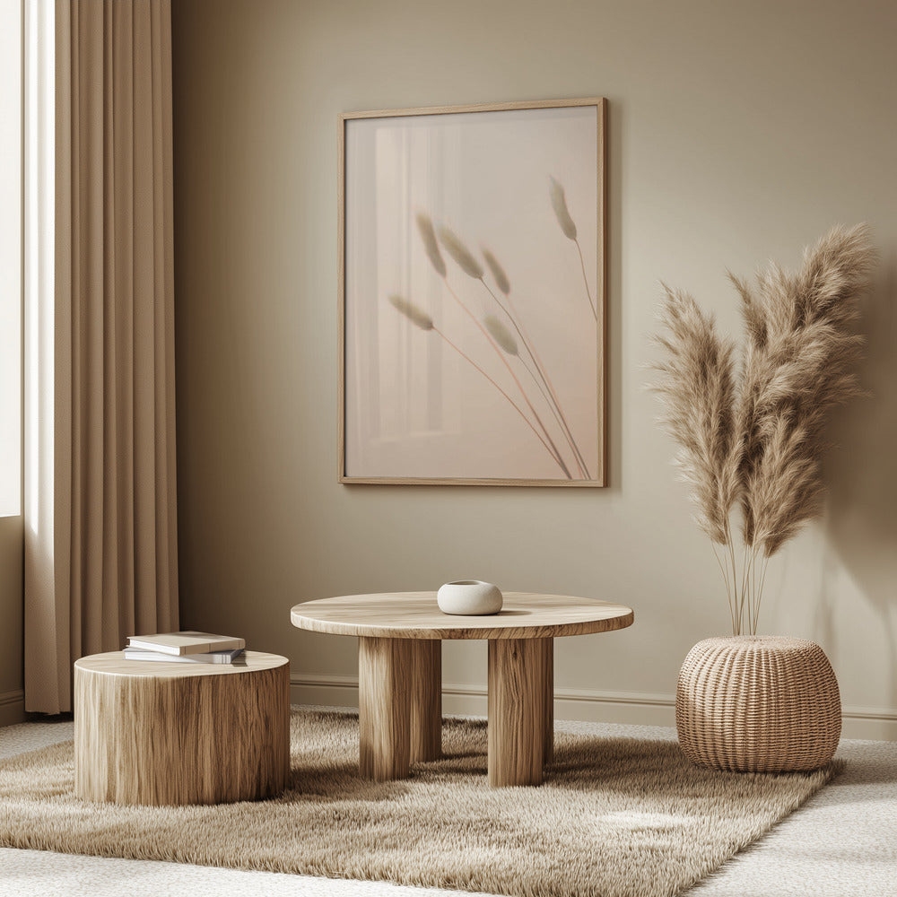 Bunny Grass Peach 03 | Poster
