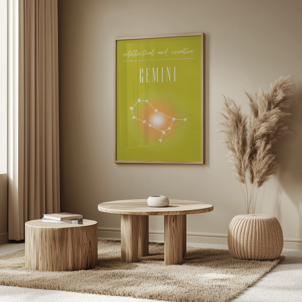 Zwillinge Sternzeichen Druck Kunst | Poster