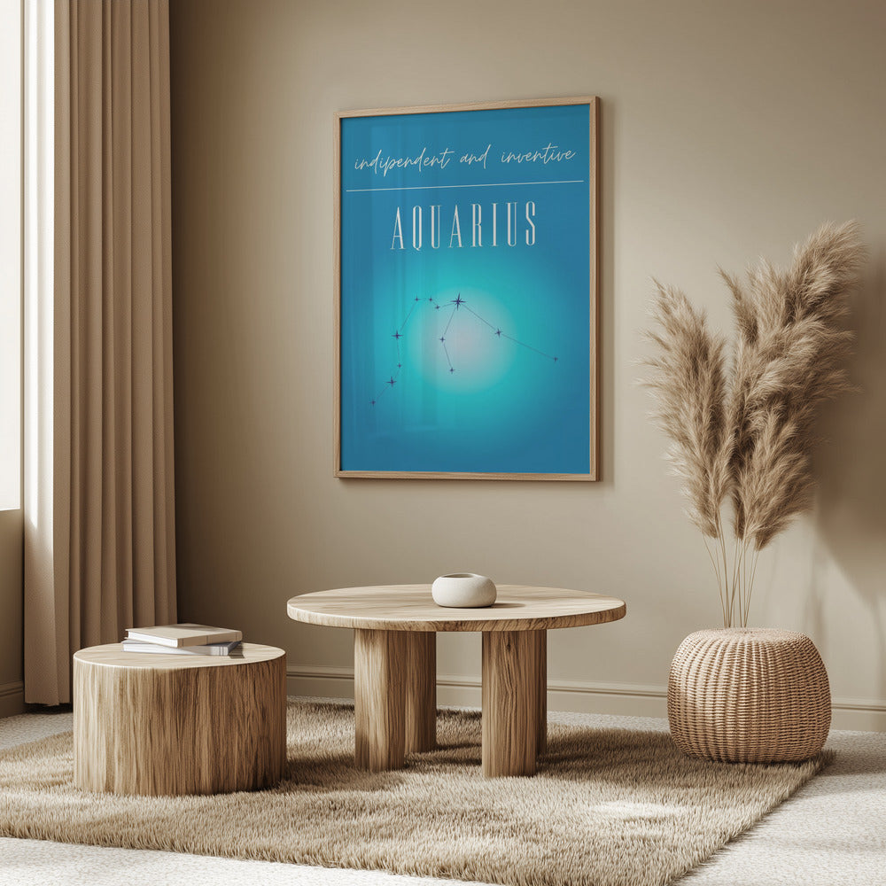 Wassermann Sternzeichen Druckkunst | Poster