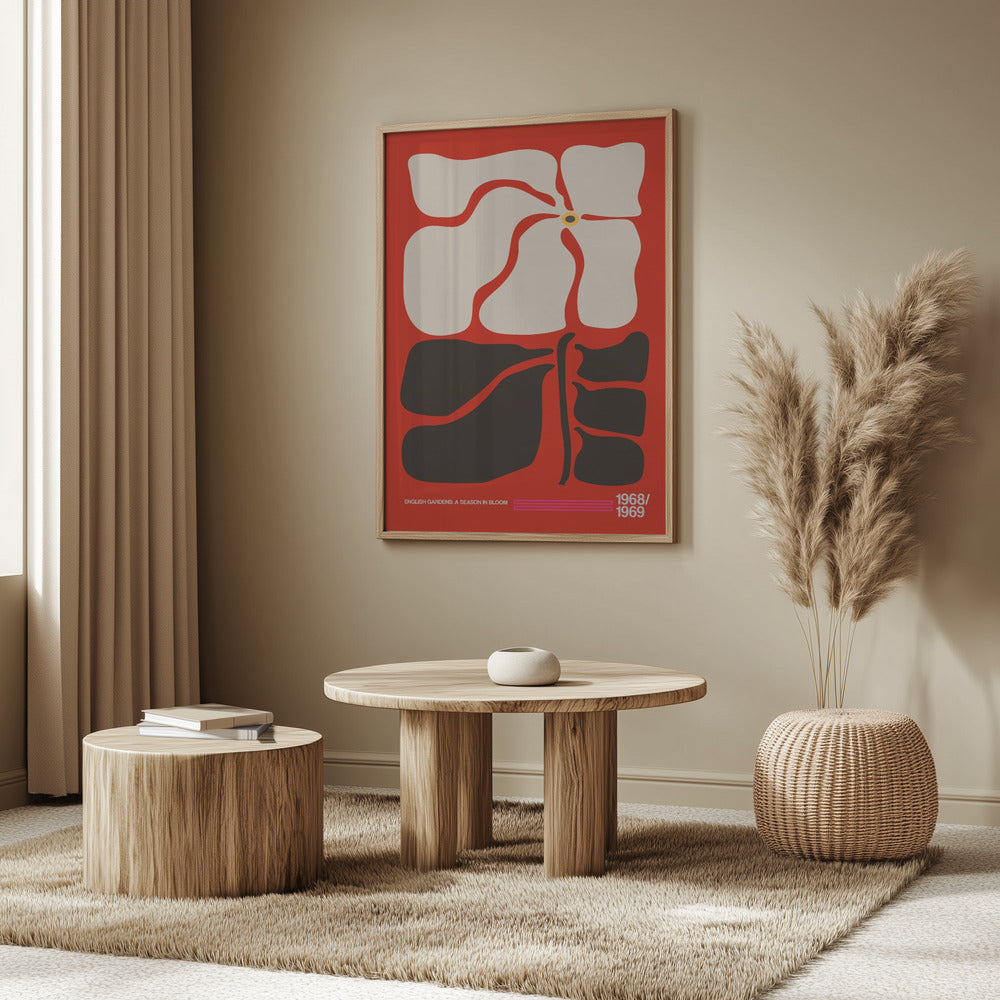 Englische Gärten Rot | Poster