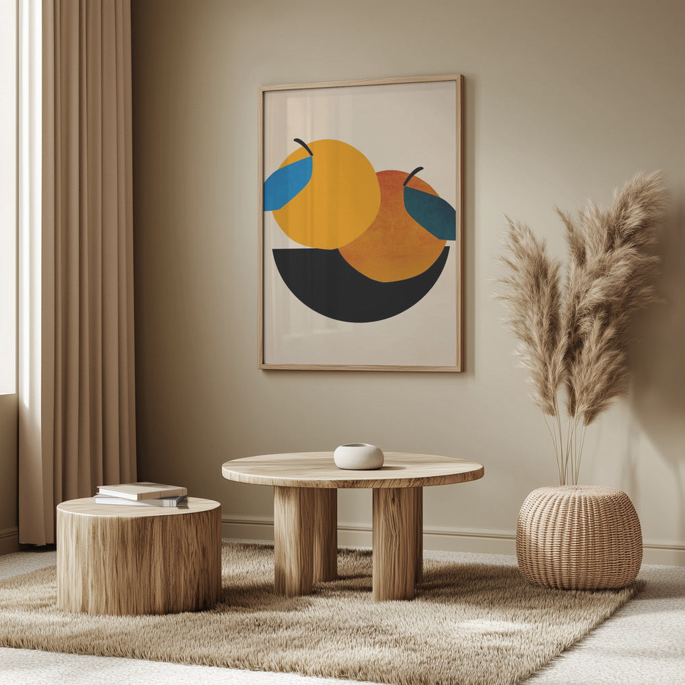 Zwei Orangen | Poster - Kunstdruck