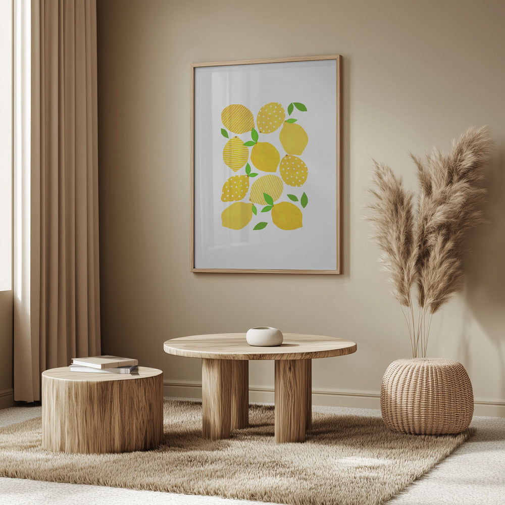 Zitronenmenge | Poster - Kunstdruck