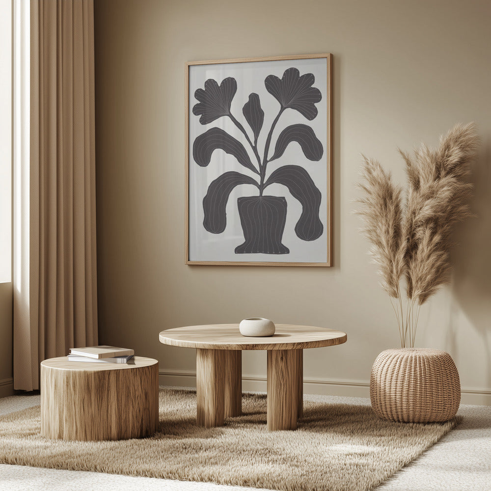 Linolschnitt Blumen #2 | Poster