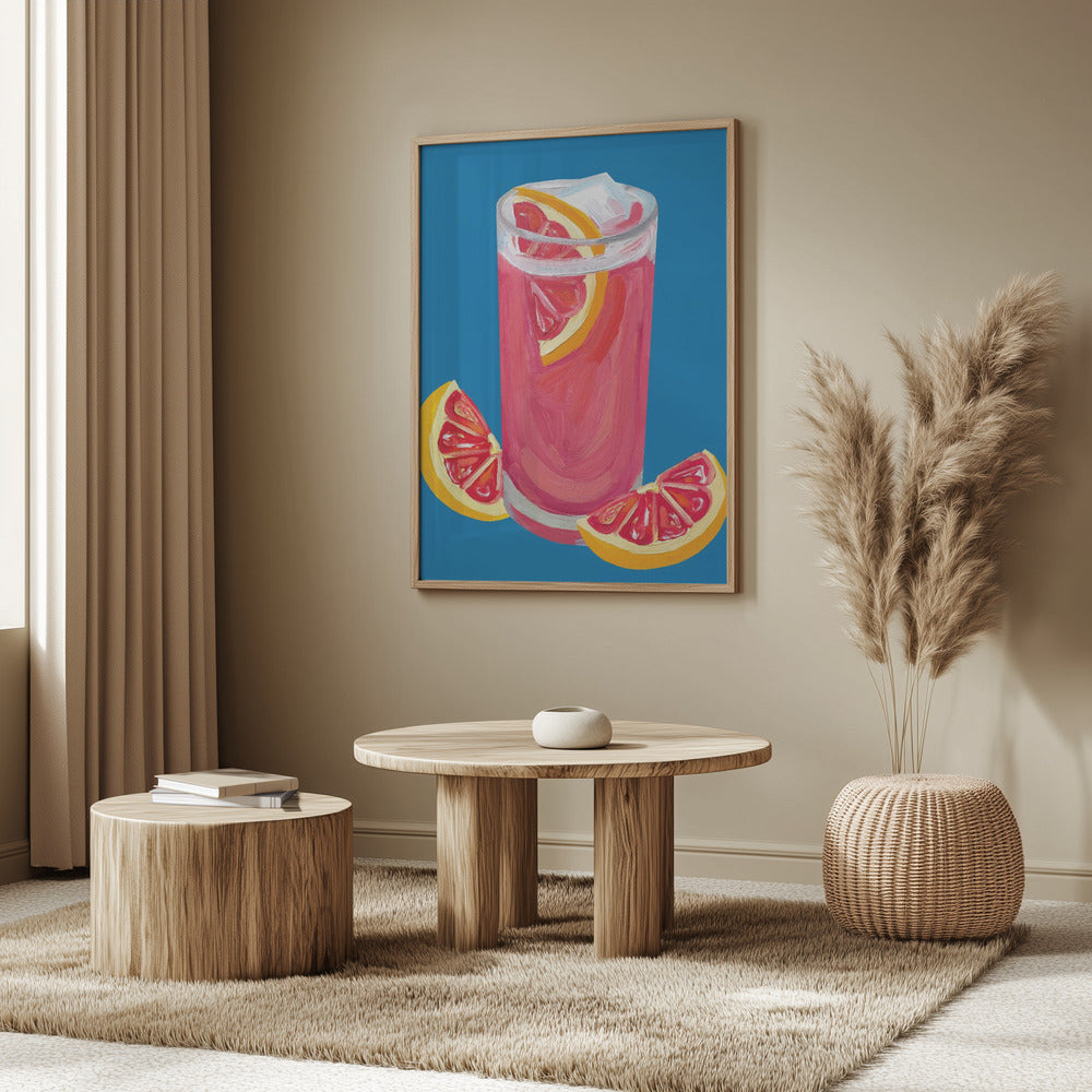 Grapefruit Paloma Blue | Poster