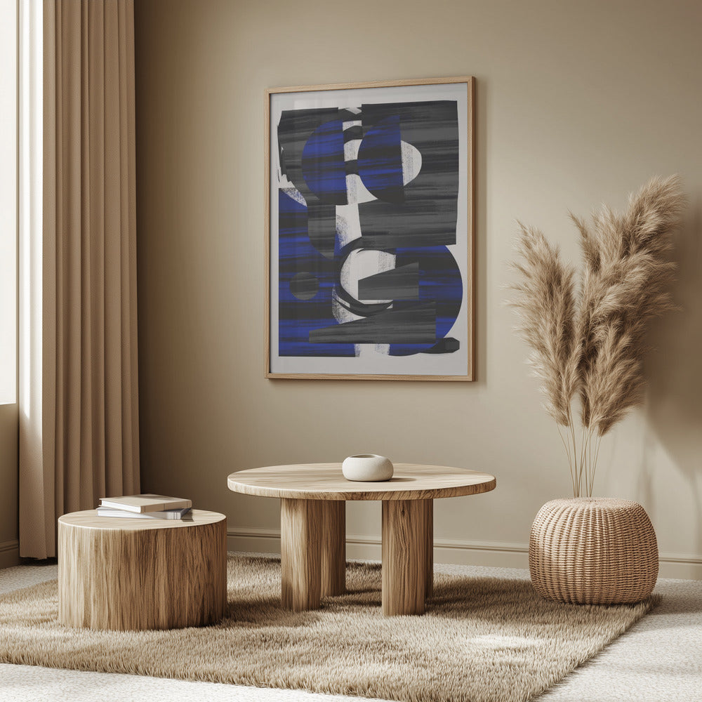 Abstrakte Streifen-Minimalcollage 28 | Poster