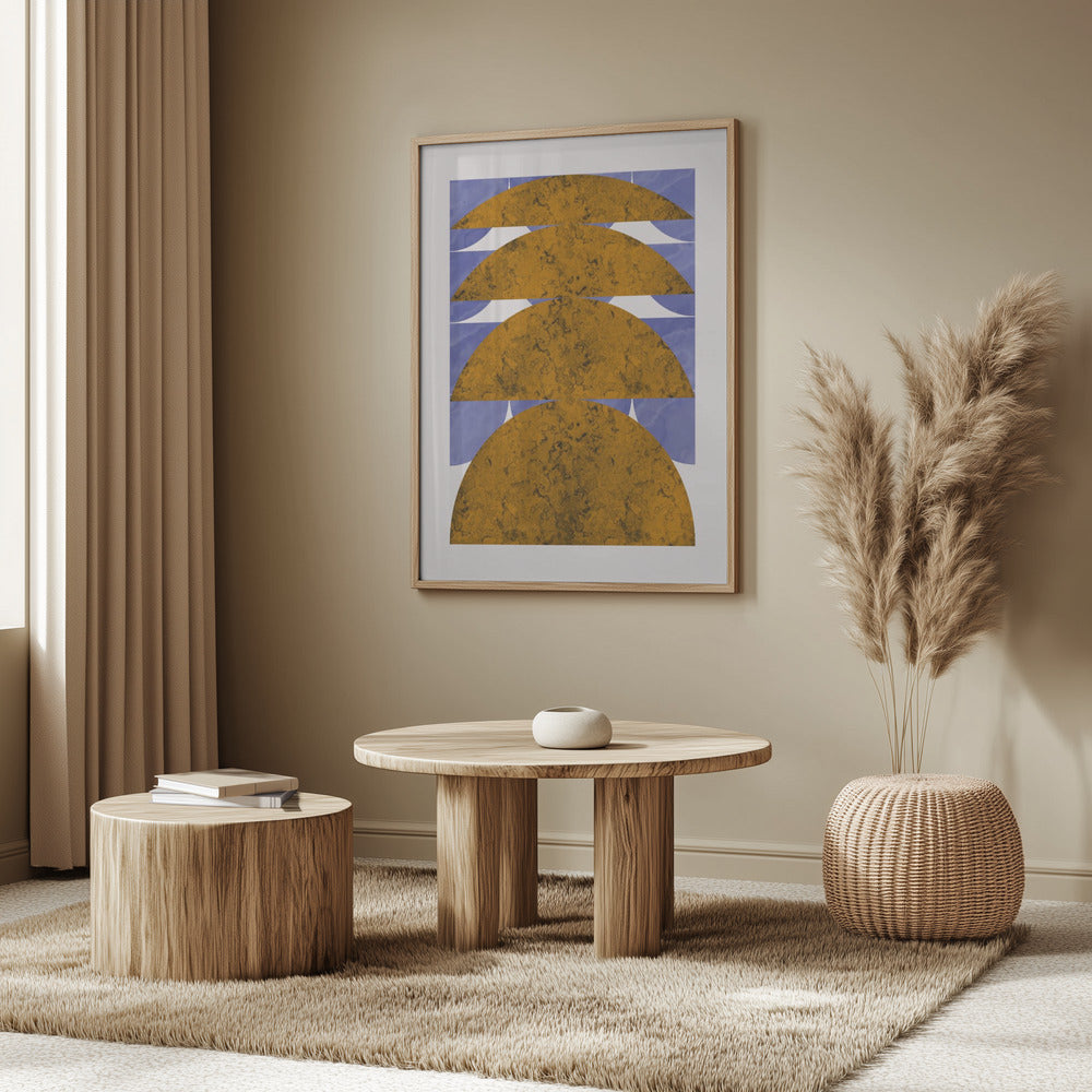 Design med gyllene marmorkulor | Poster