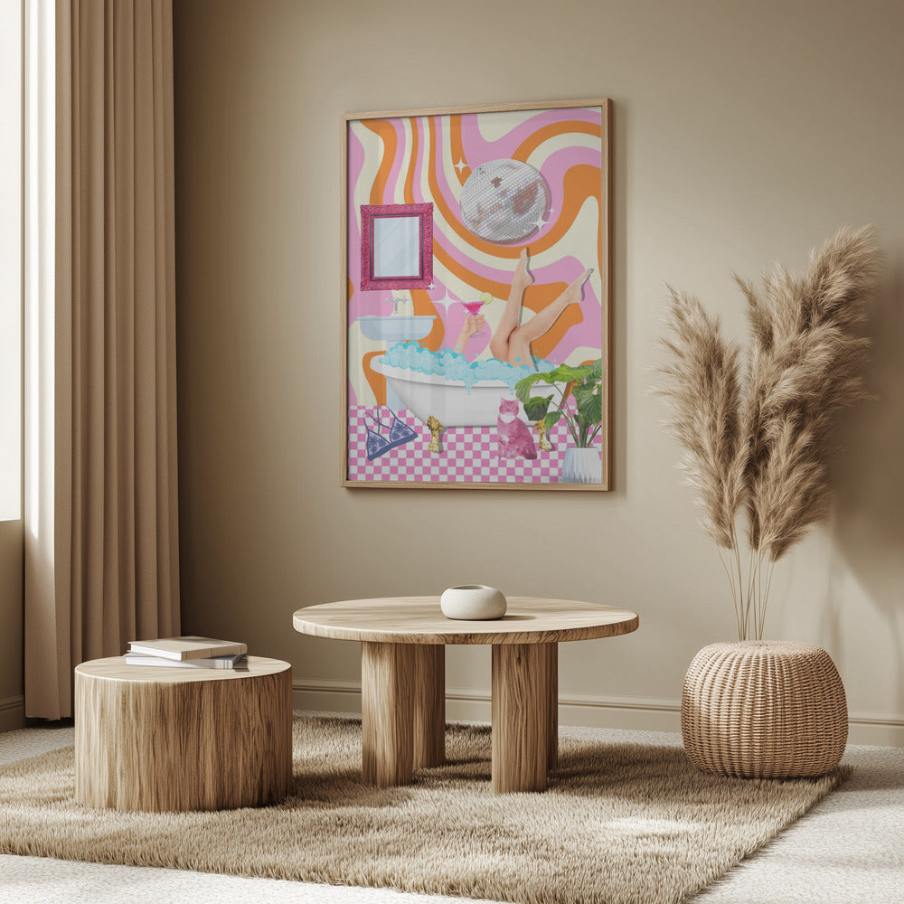 Groovy Bathtub Bliss | Poster