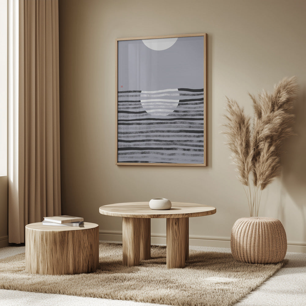 Versteckter Mond Nr. 2 | Reflexion | Poster