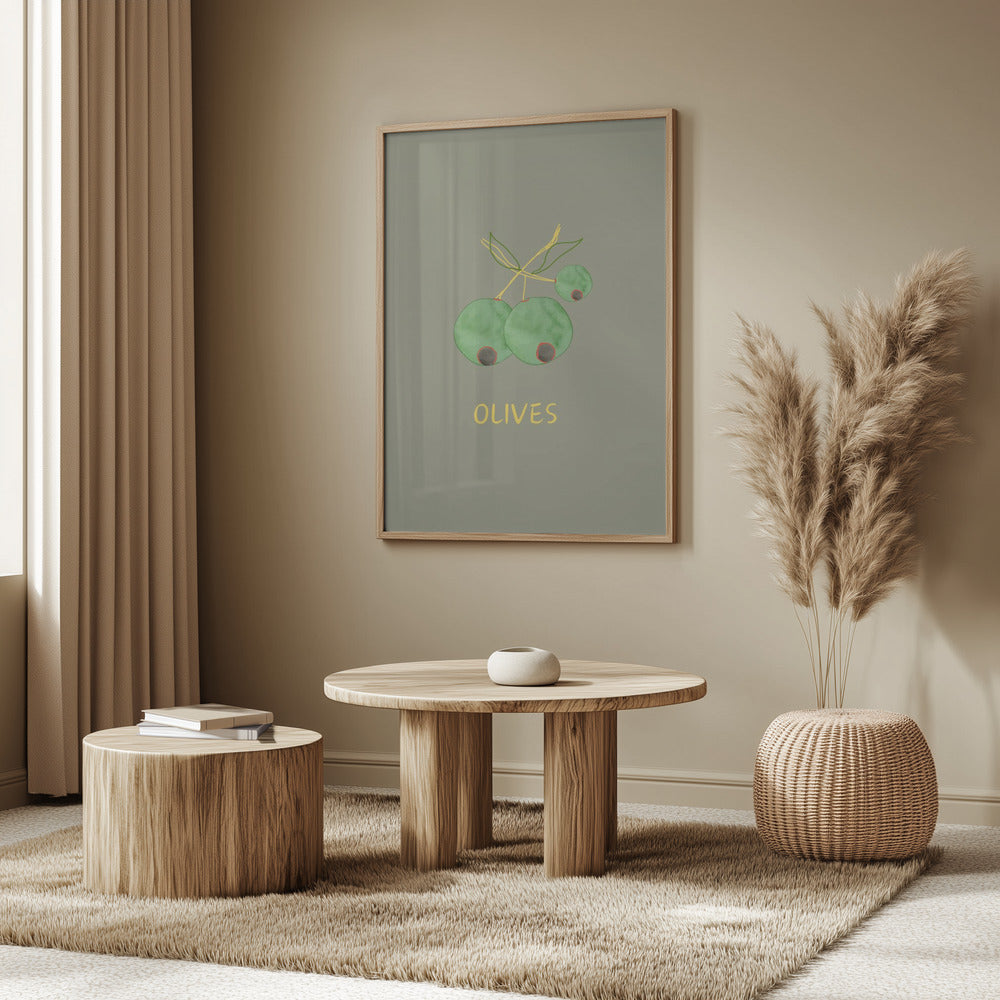 Oliven in Grün | Poster