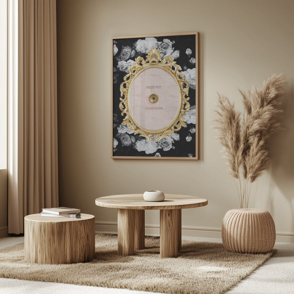 Champagnedarkfloral Ratio2x3 | Poster
