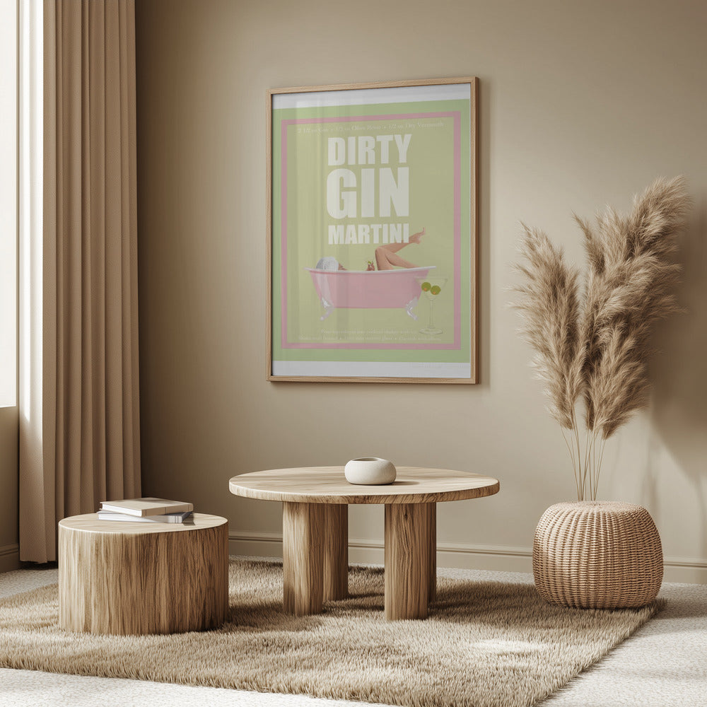 Jlr Cocktails- Dirty Gin Martini | Poster